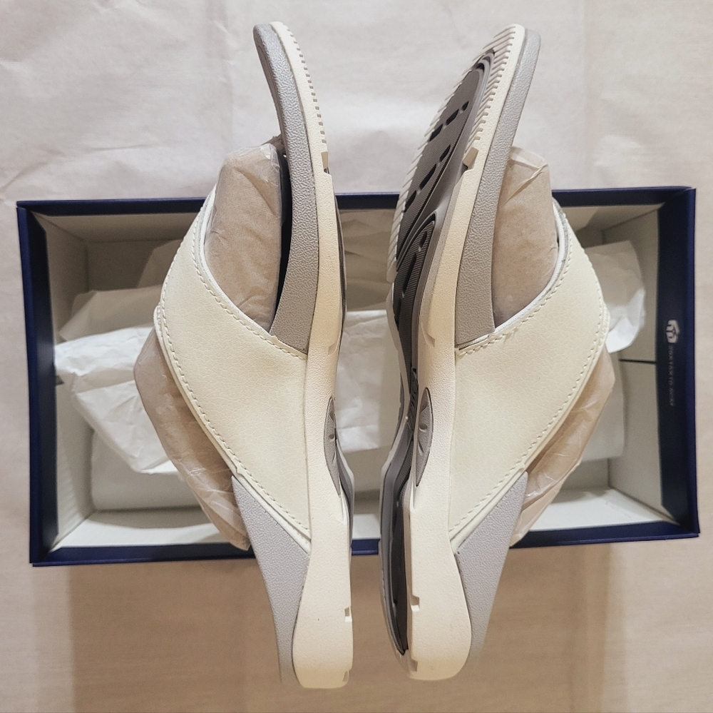 New The Walking Co. BALBOA METATARSAL Sandal White 5 Comfort Leather Shoe No Lid - Picture 8 of 14